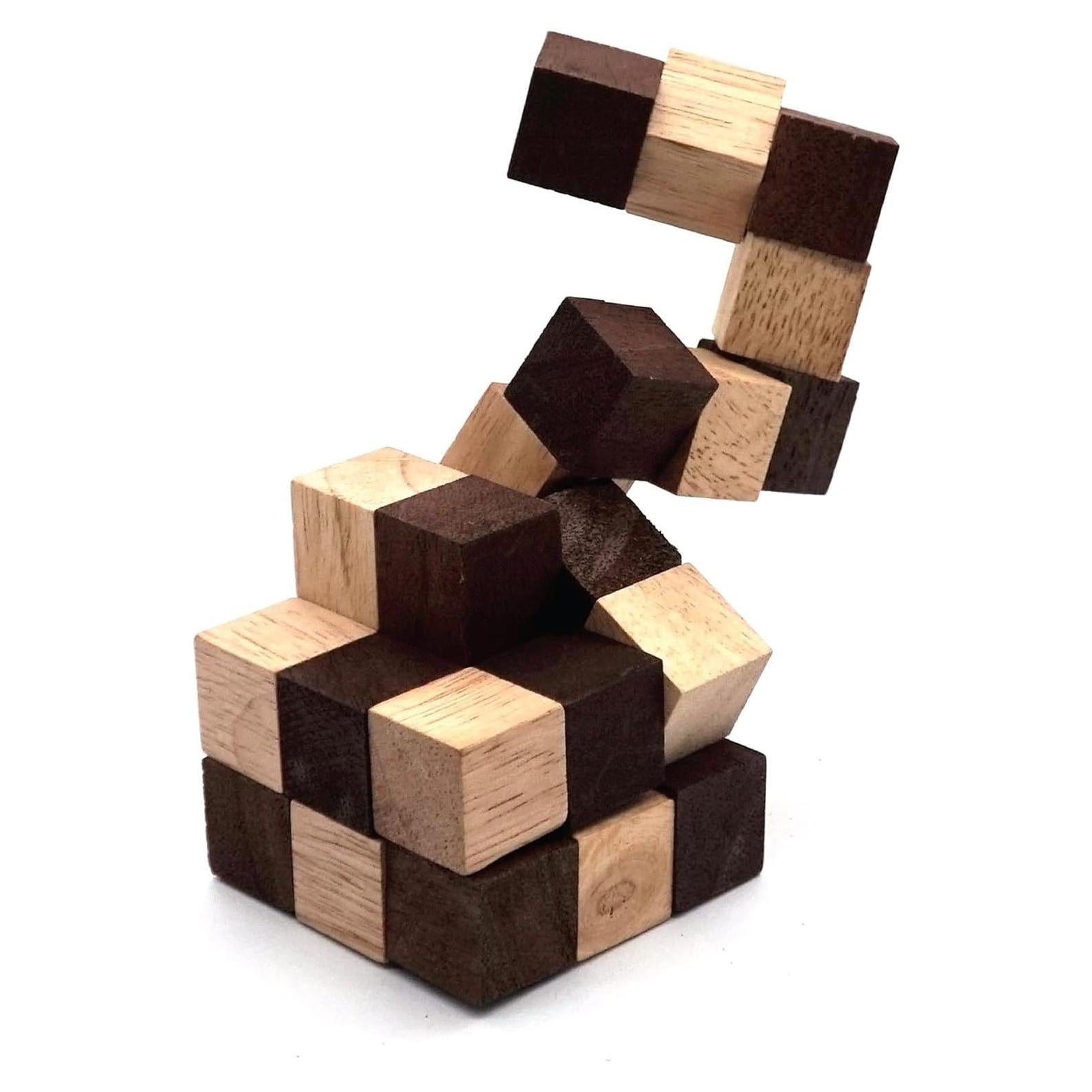 Cubo de Rompecabezas de Serpiente BSIRI Madera 3D 15.24 cm