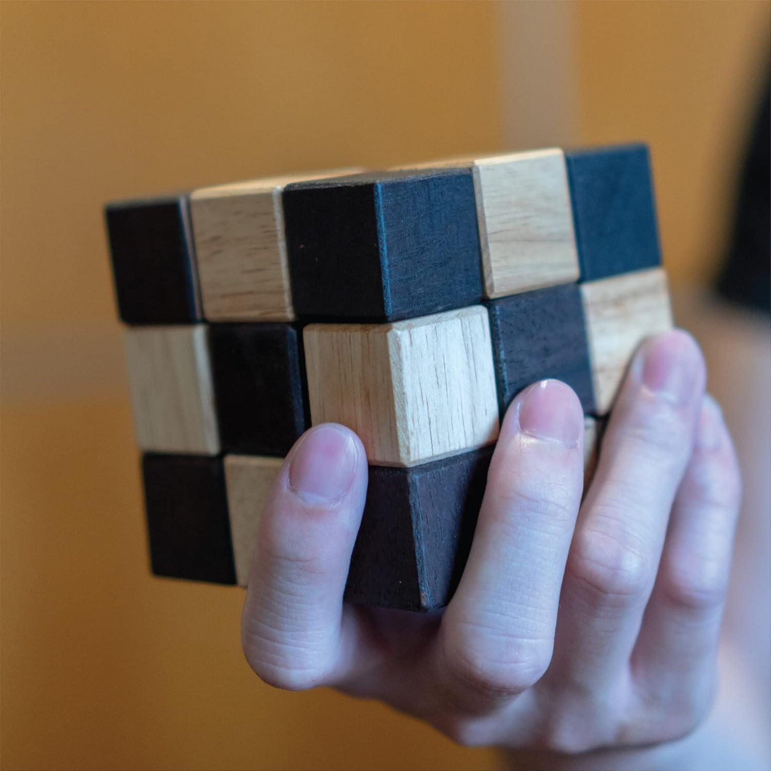 Cubo de Rompecabezas de Serpiente BSIRI Madera 3D 15.24 cm