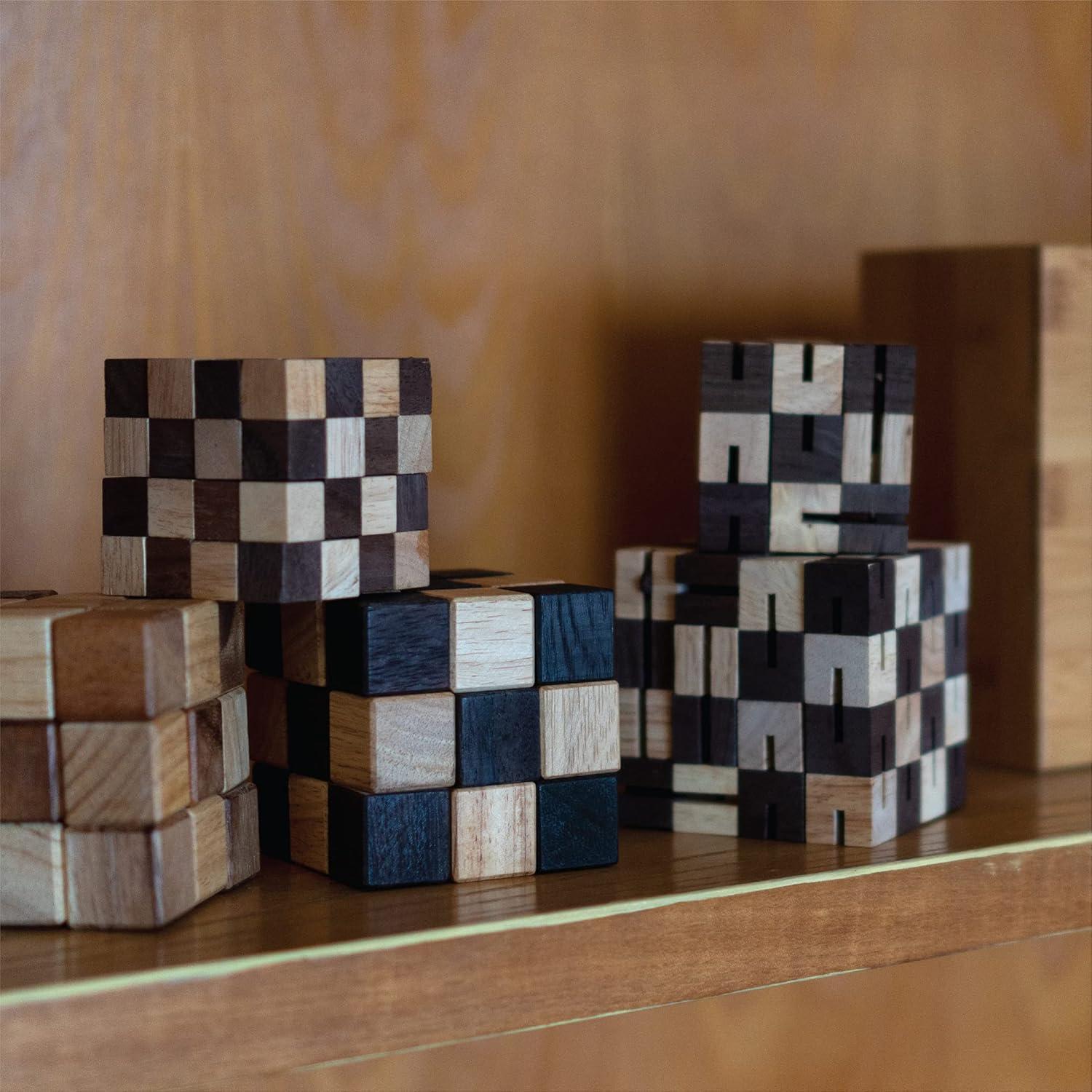 Cubo de Rompecabezas de Serpiente BSIRI Madera 3D 15.24 cm