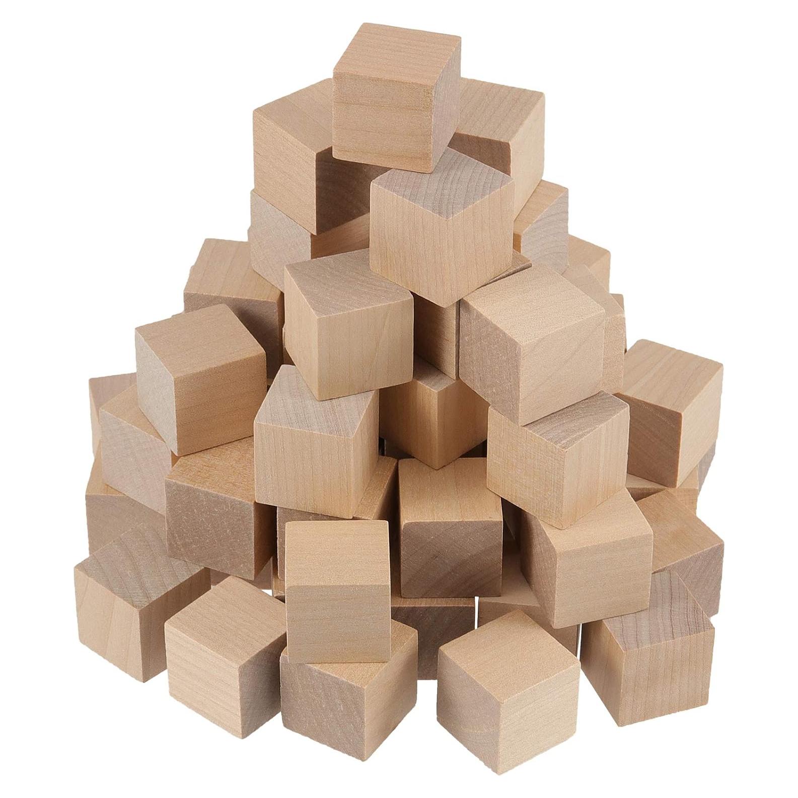 800 Cubos de Madera Natural ZEONHAK 1.9 cm para Manualidades
