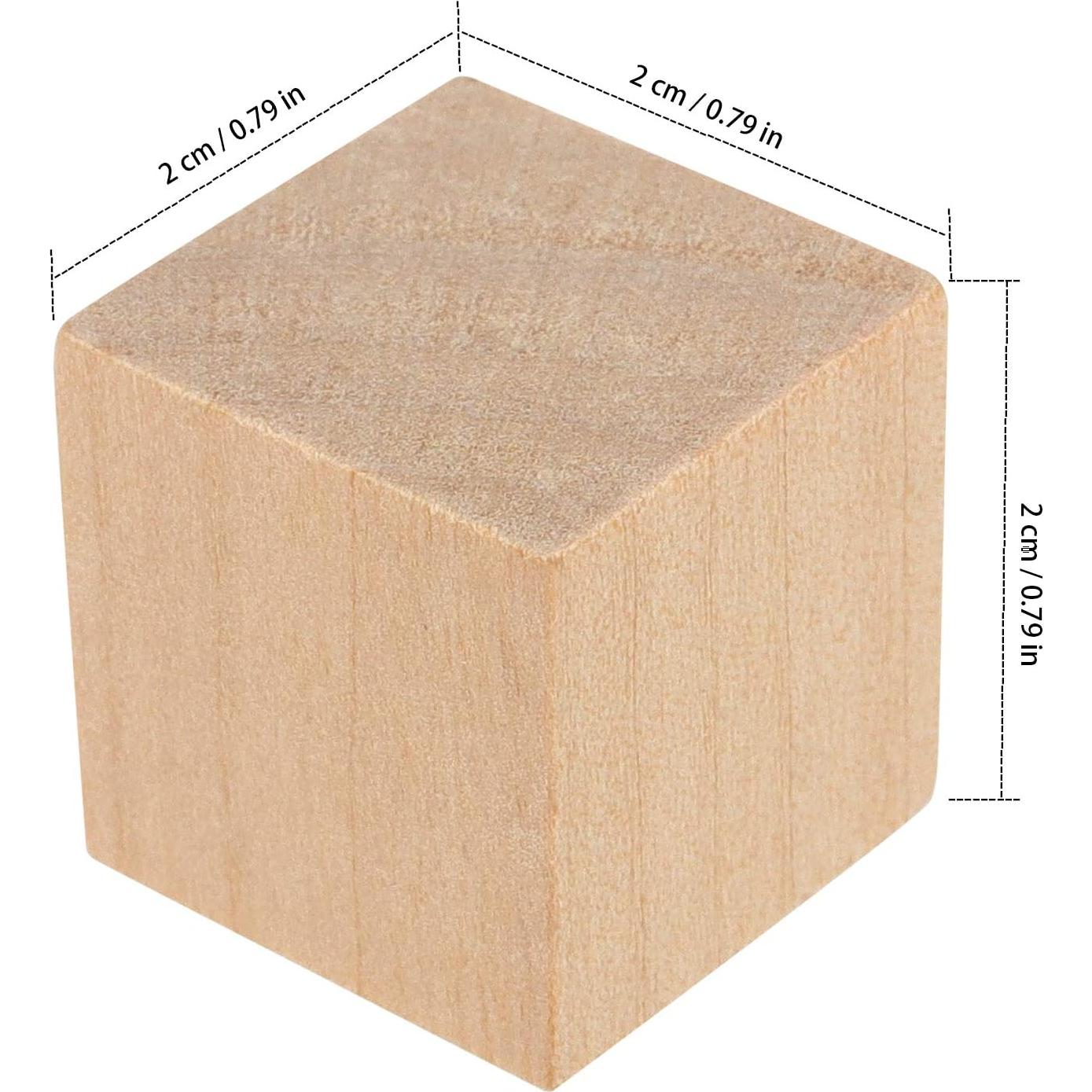 800 Cubos de Madera Natural ZEONHAK 1.9 cm para Manualidades