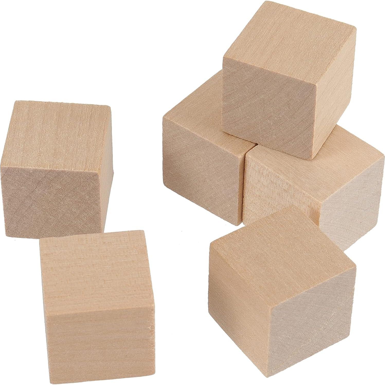 800 Cubos de Madera Natural ZEONHAK 1.9 cm para Manualidades