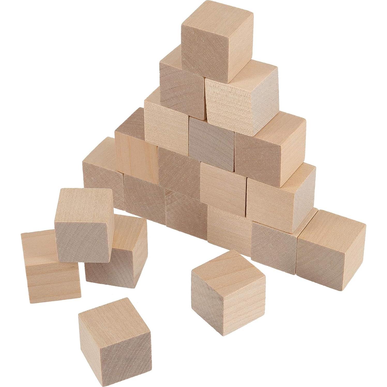 800 Cubos de Madera Natural ZEONHAK 1.9 cm para Manualidades
