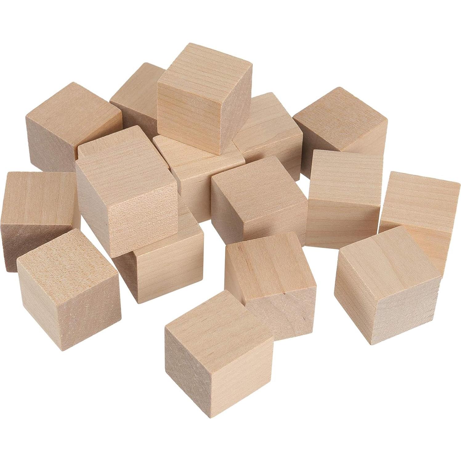 800 Cubos de Madera Natural ZEONHAK 1.9 cm para Manualidades