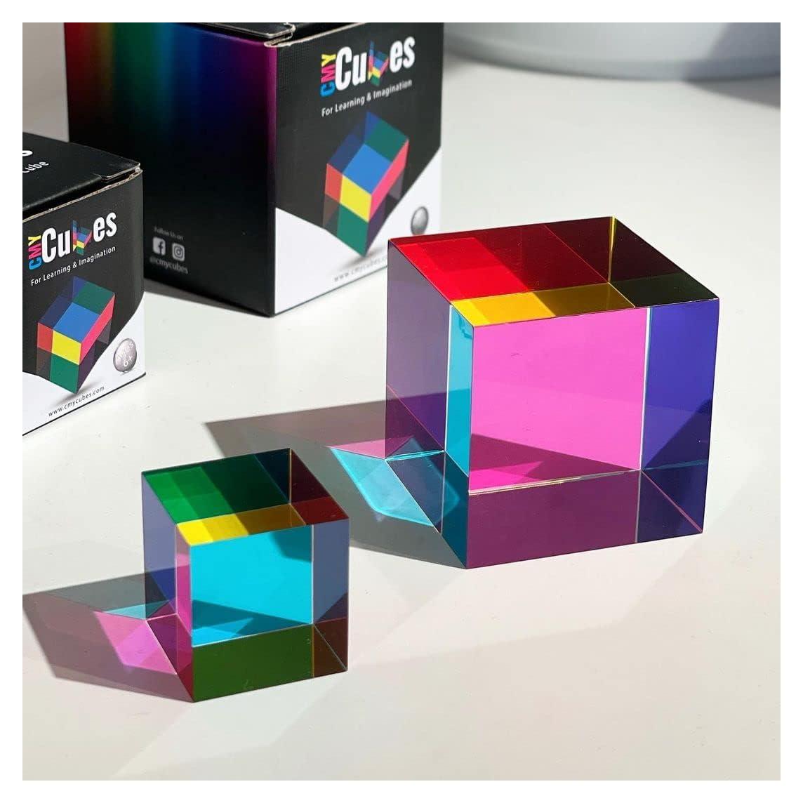 Cubo CMY Educativo 30mm - Cian, Magenta y Amarillo - Juguete Sensorial