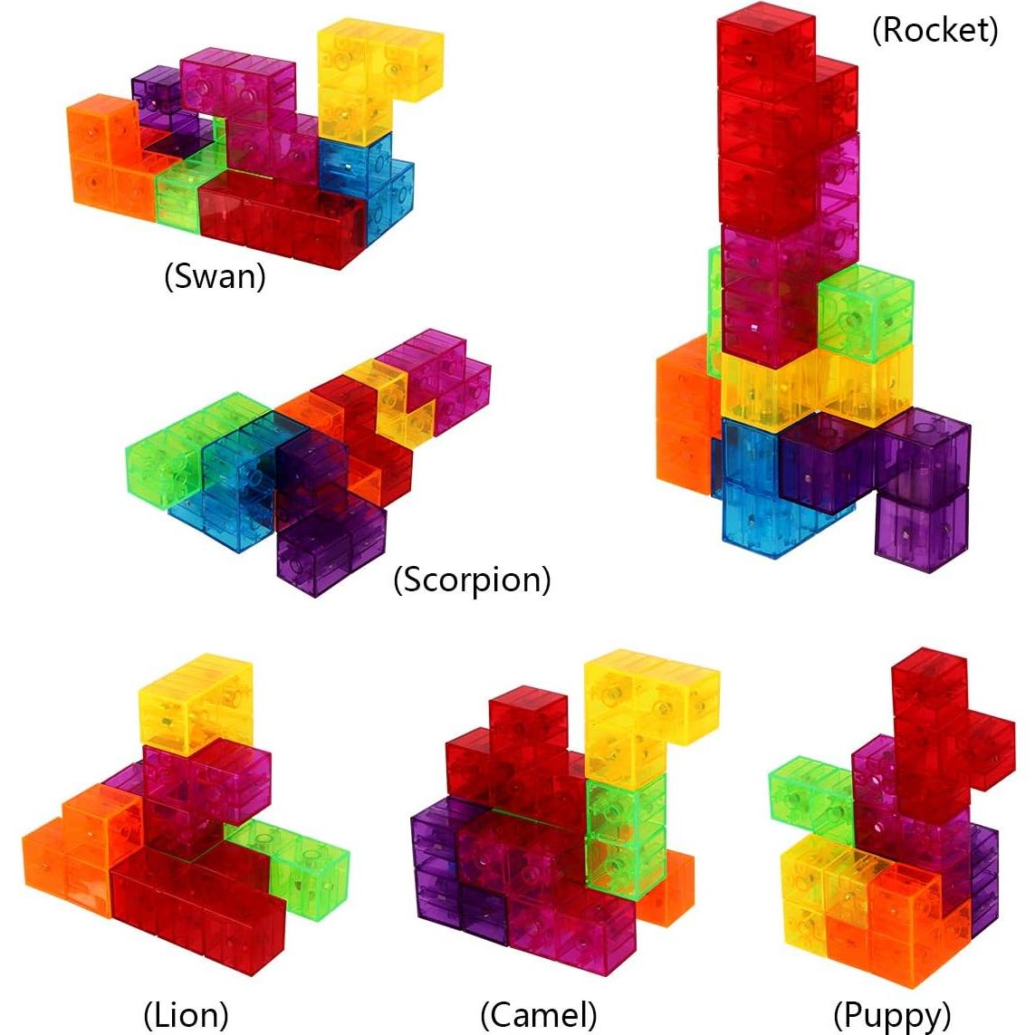 Bloques de Construcción Magnéticos Tofu Cube 3D - Set de 7