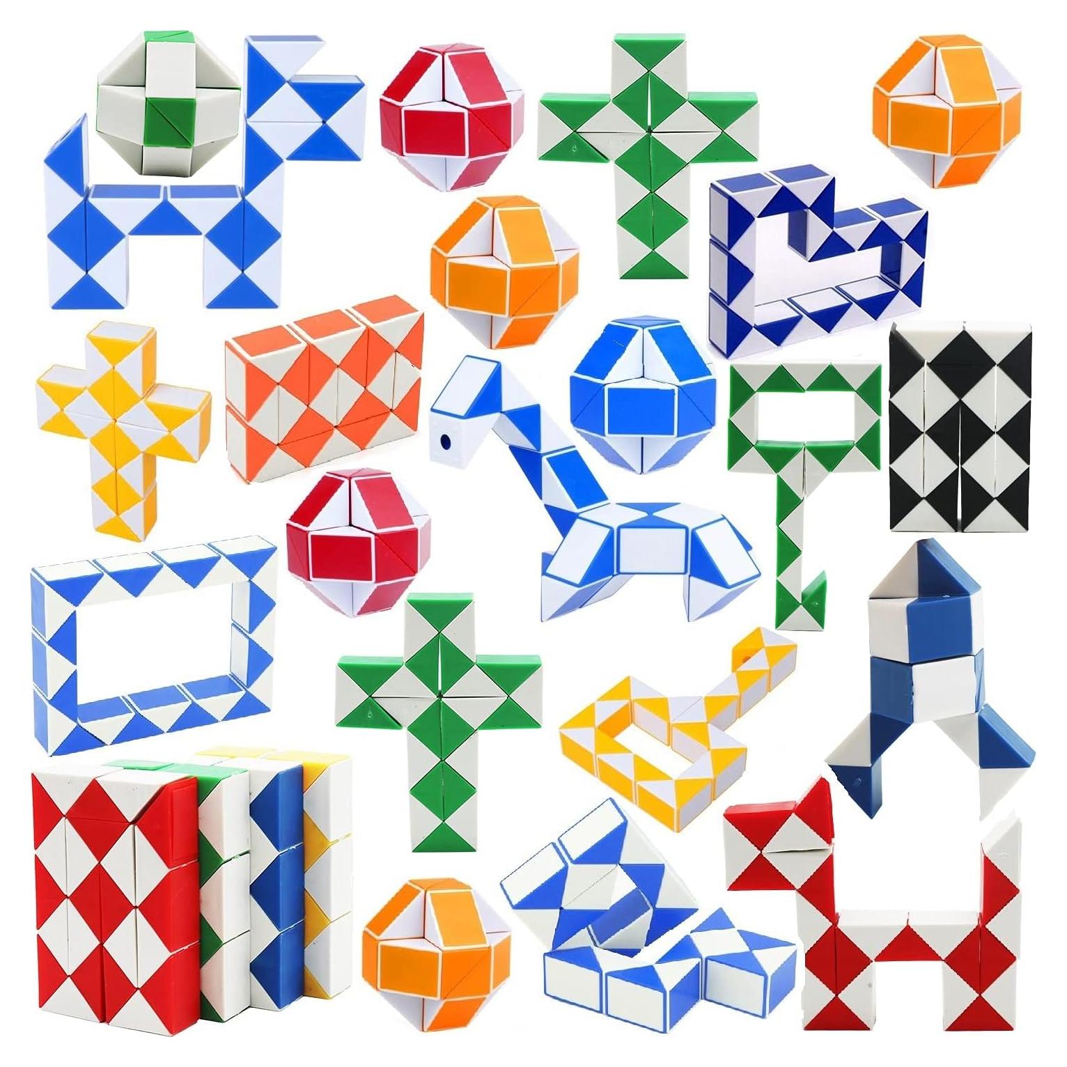 Paquete de 24 Cubos Mágicos de Serpiente Dungsko - Juguetes para Niños