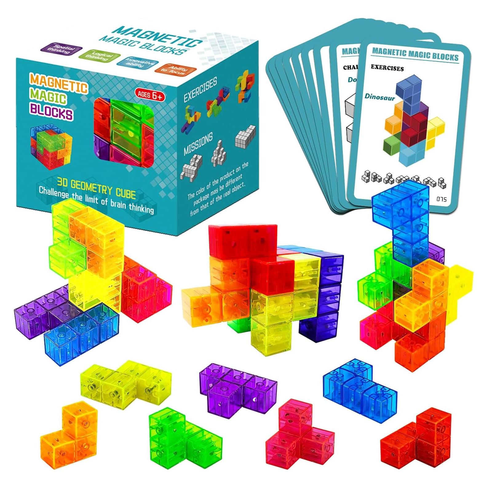 Bloques de Construcción Magnéticos Coskehan 7 Pcs 3D STEM