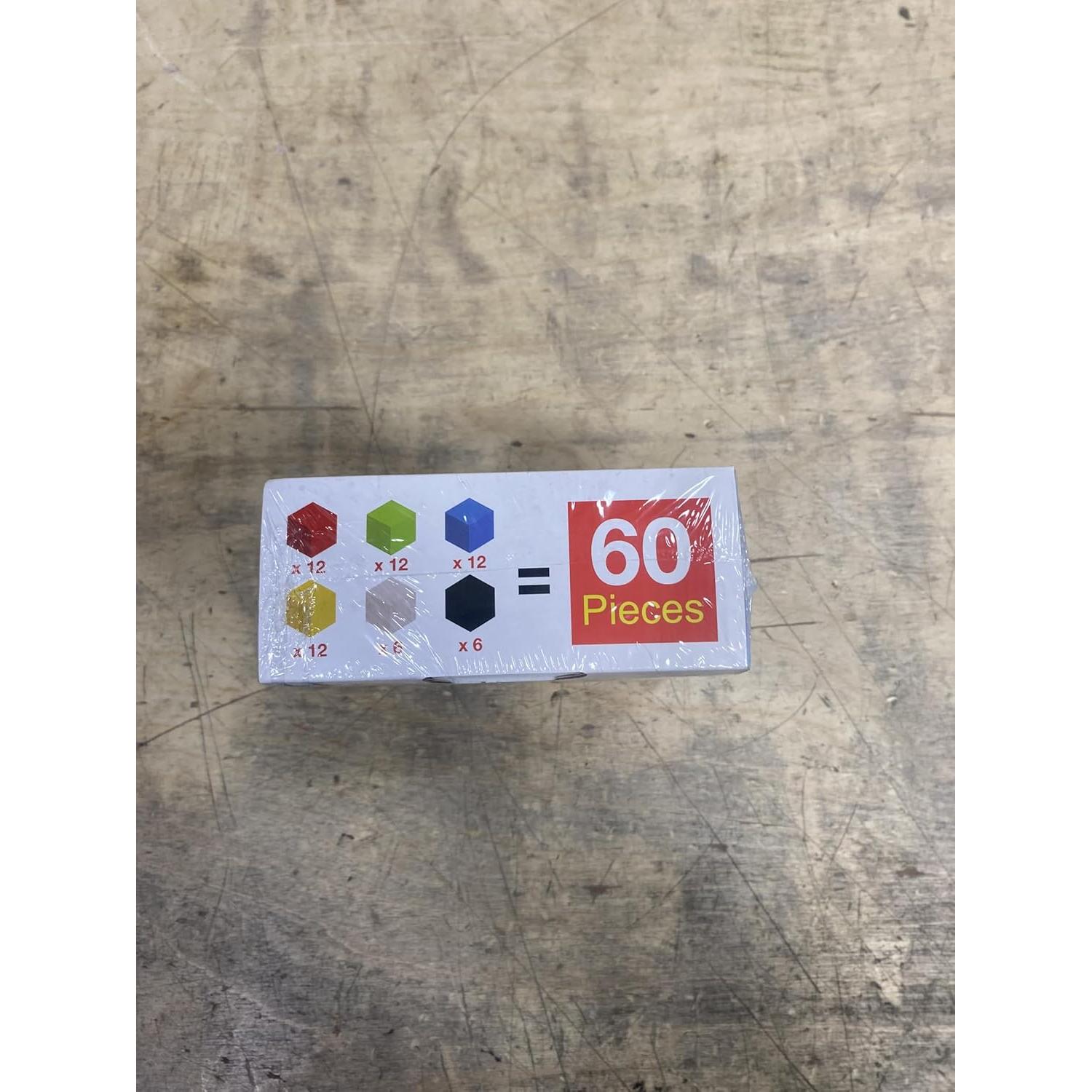 PicassoTiles Set de Cubos Magnéticos 60 Piezas 3D STEM