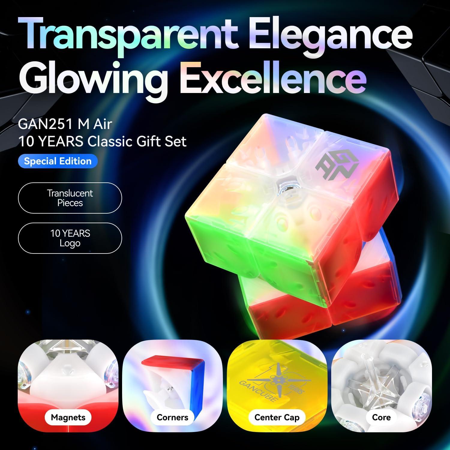Cubo de Velocidad GAN 251 M Air 10 Aniversario 2x2 Magnético