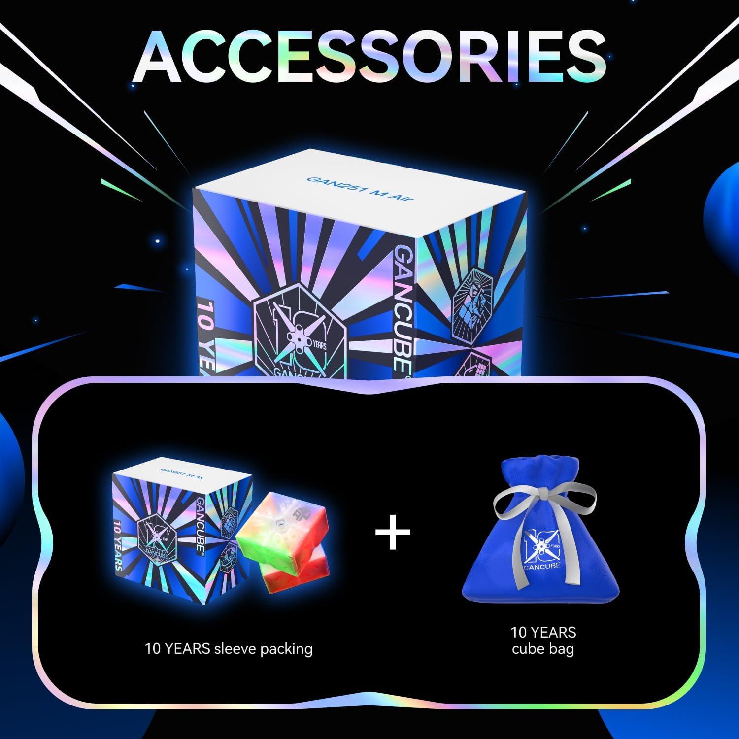 Cubo de Velocidad GAN 251 M Air 10 Aniversario 2x2 Magnético