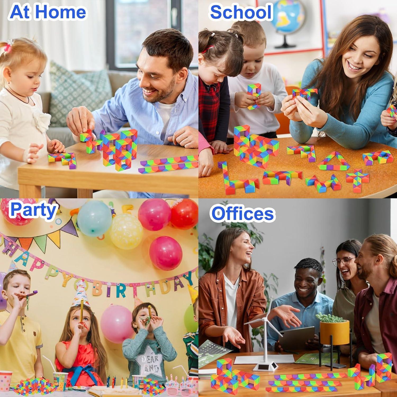 GOLDGE 80 Mini Cubos Rompecabezas Antiestrés para Niños