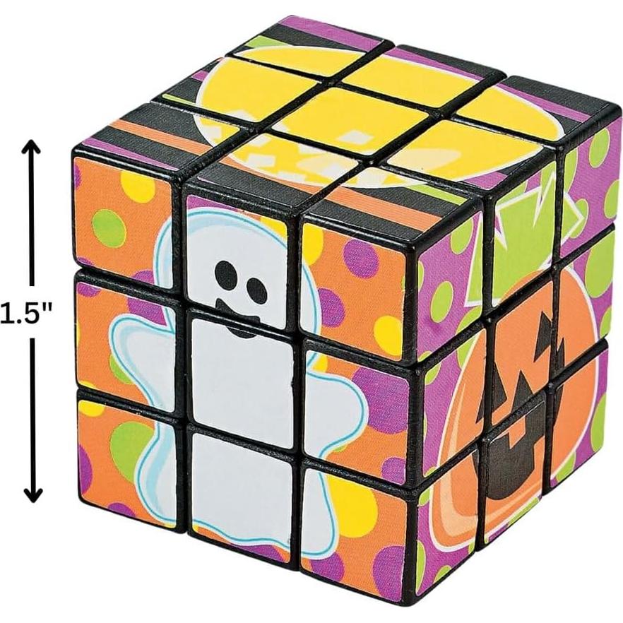 Mini Cubos Mágicos de Halloween Fun Express - 12 Piezas - 3.81 cm