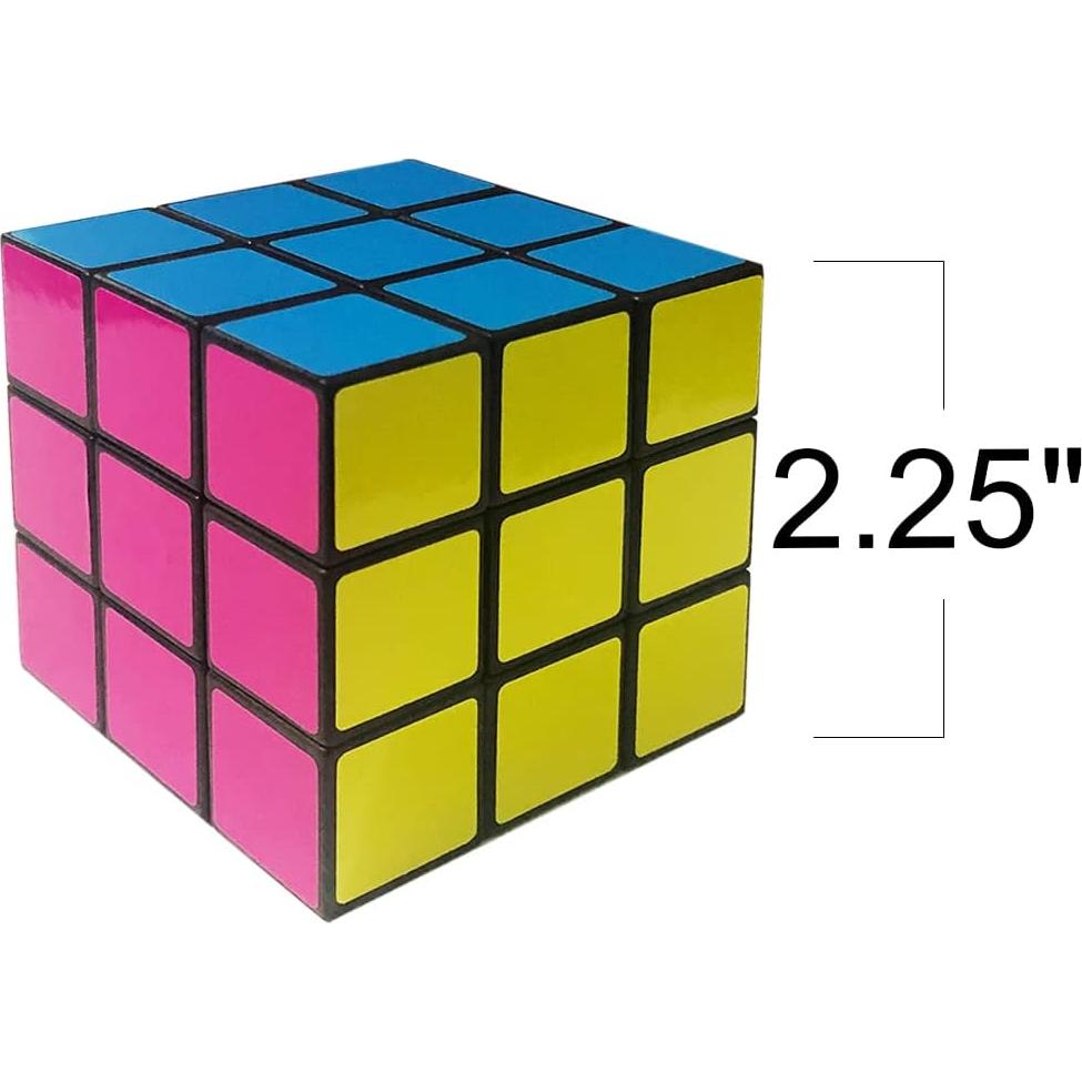 Cubos de Rompecabezas Neón ArtCreativity, Set de 4, 5.72 cm