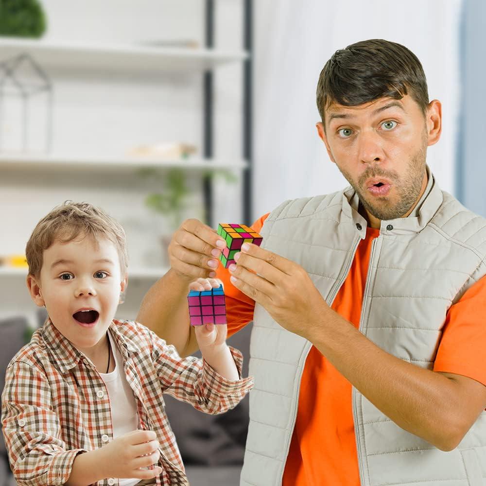 Cubos de Rompecabezas Neón ArtCreativity, Set de 4, 5.72 cm