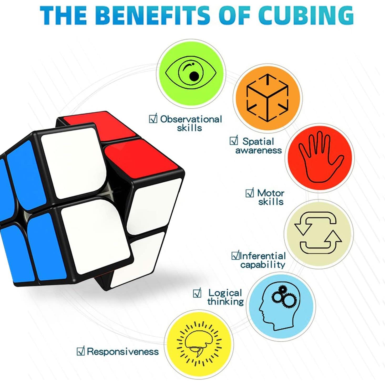 Rompecabezas Cubo 2x2 GoodCube Negro - Juguete Antiestrés