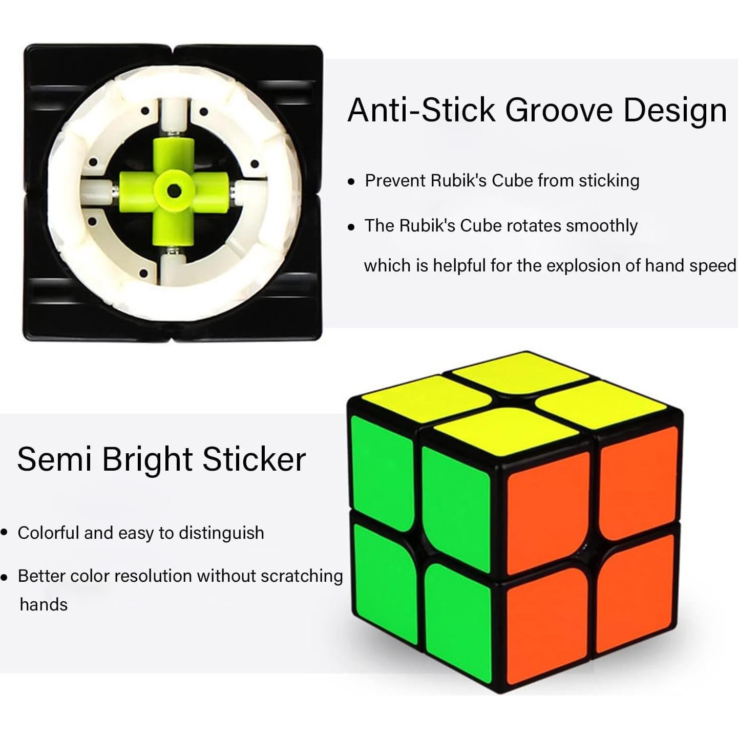 Rompecabezas Cubo 2x2 GoodCube Negro - Juguete Antiestrés