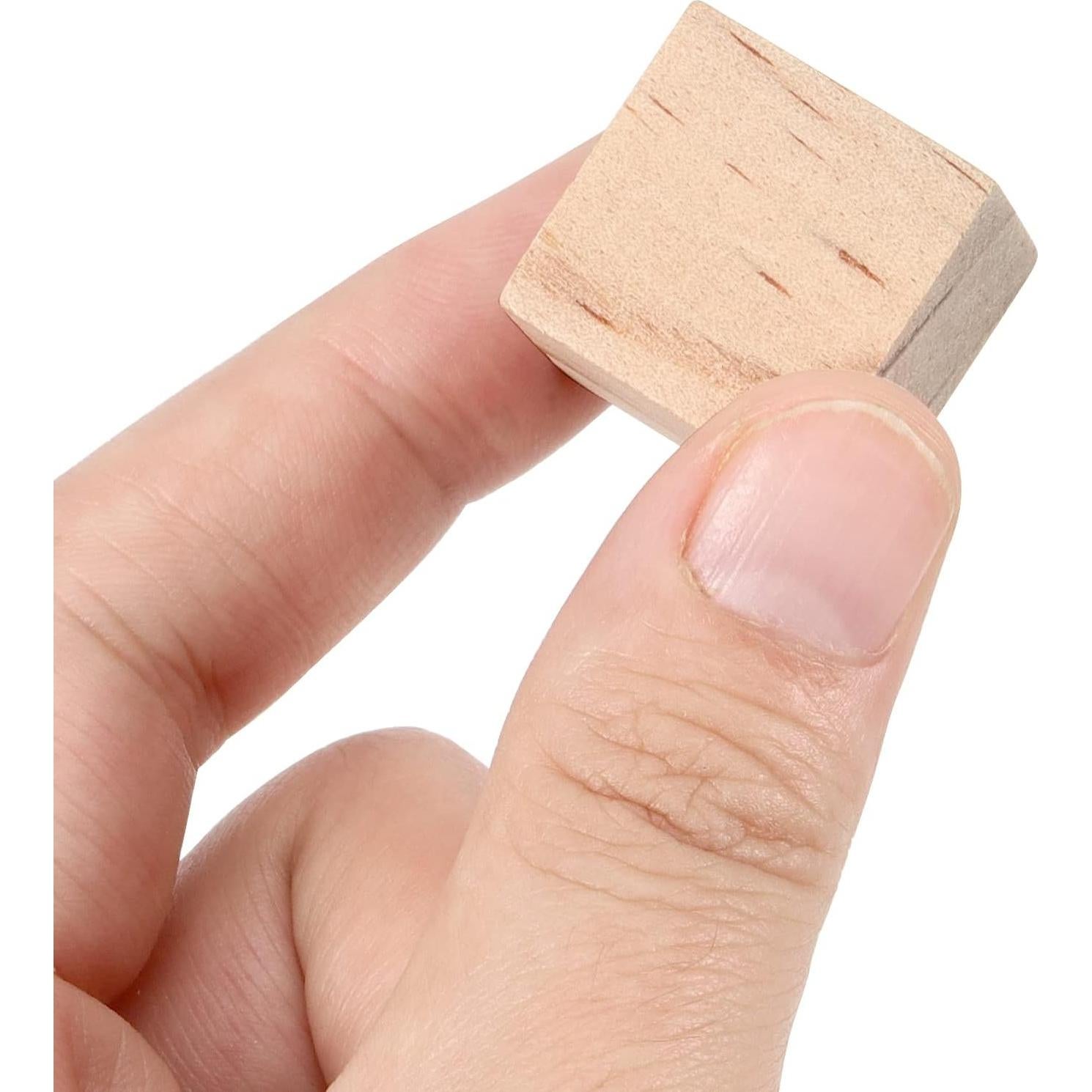 Bloques de Madera sin Terminar JEUIHAU 600 Piezas 1.9 cm