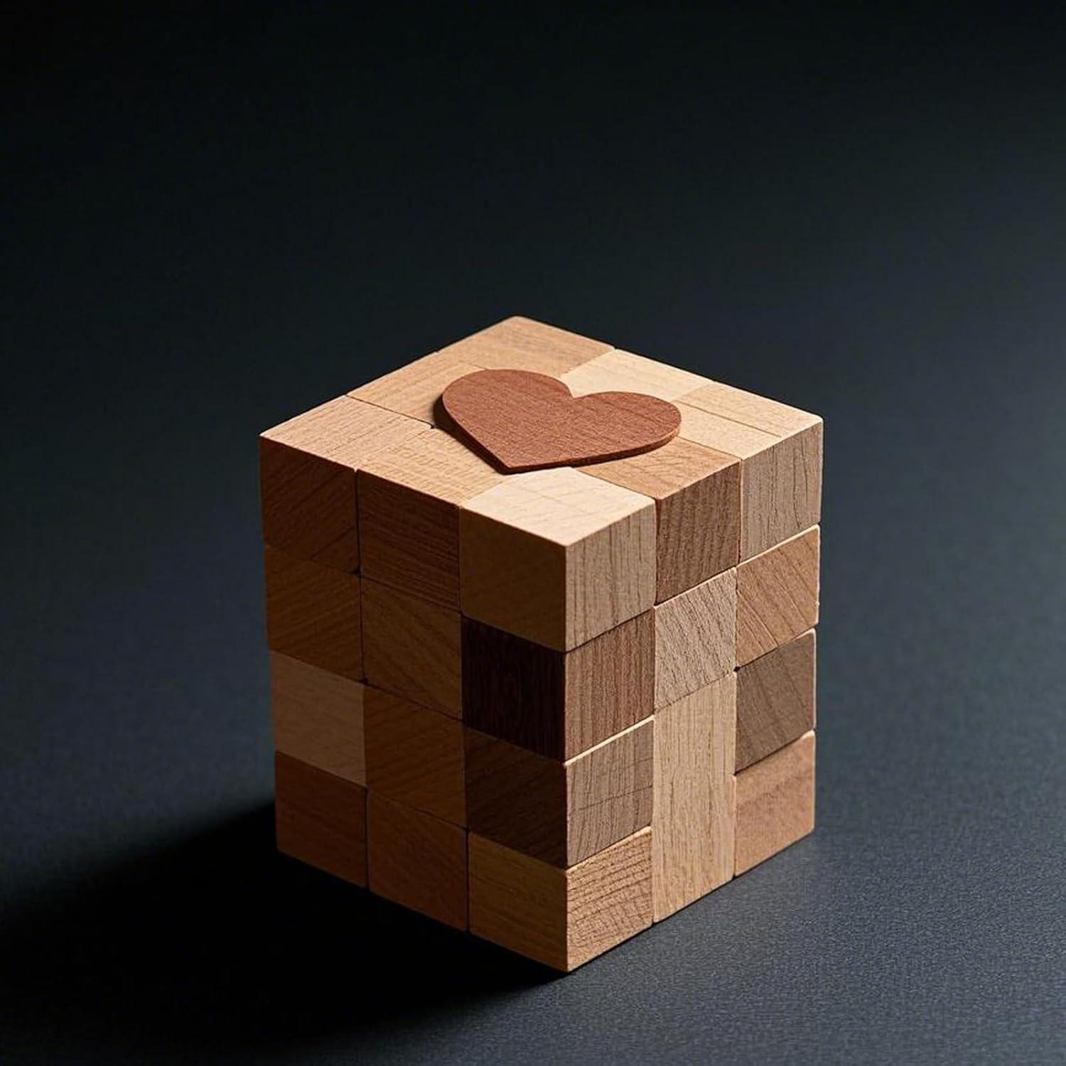 Bloques de Madera sin Terminar JEUIHAU 600 Piezas 1.9 cm