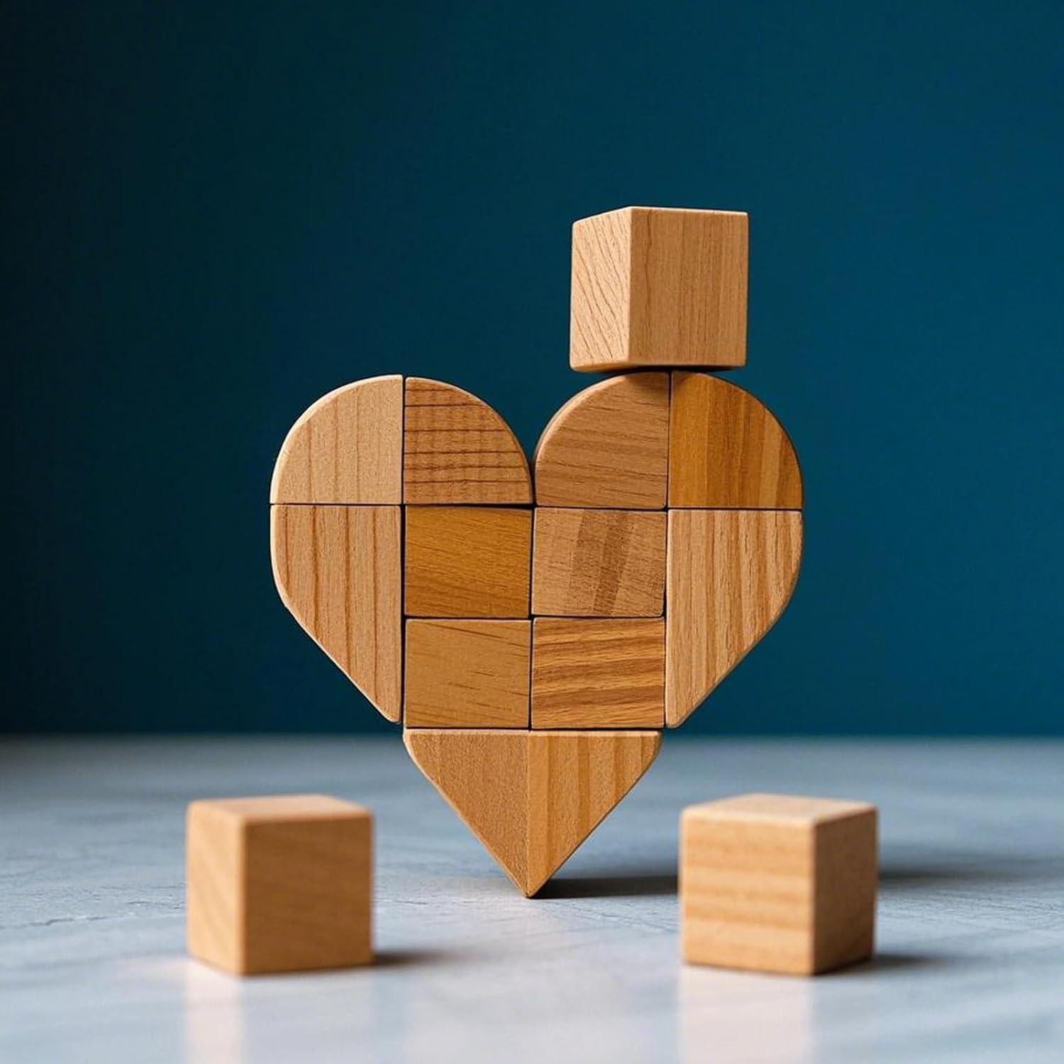 Bloques de Madera sin Terminar JEUIHAU 600 Piezas 1.9 cm