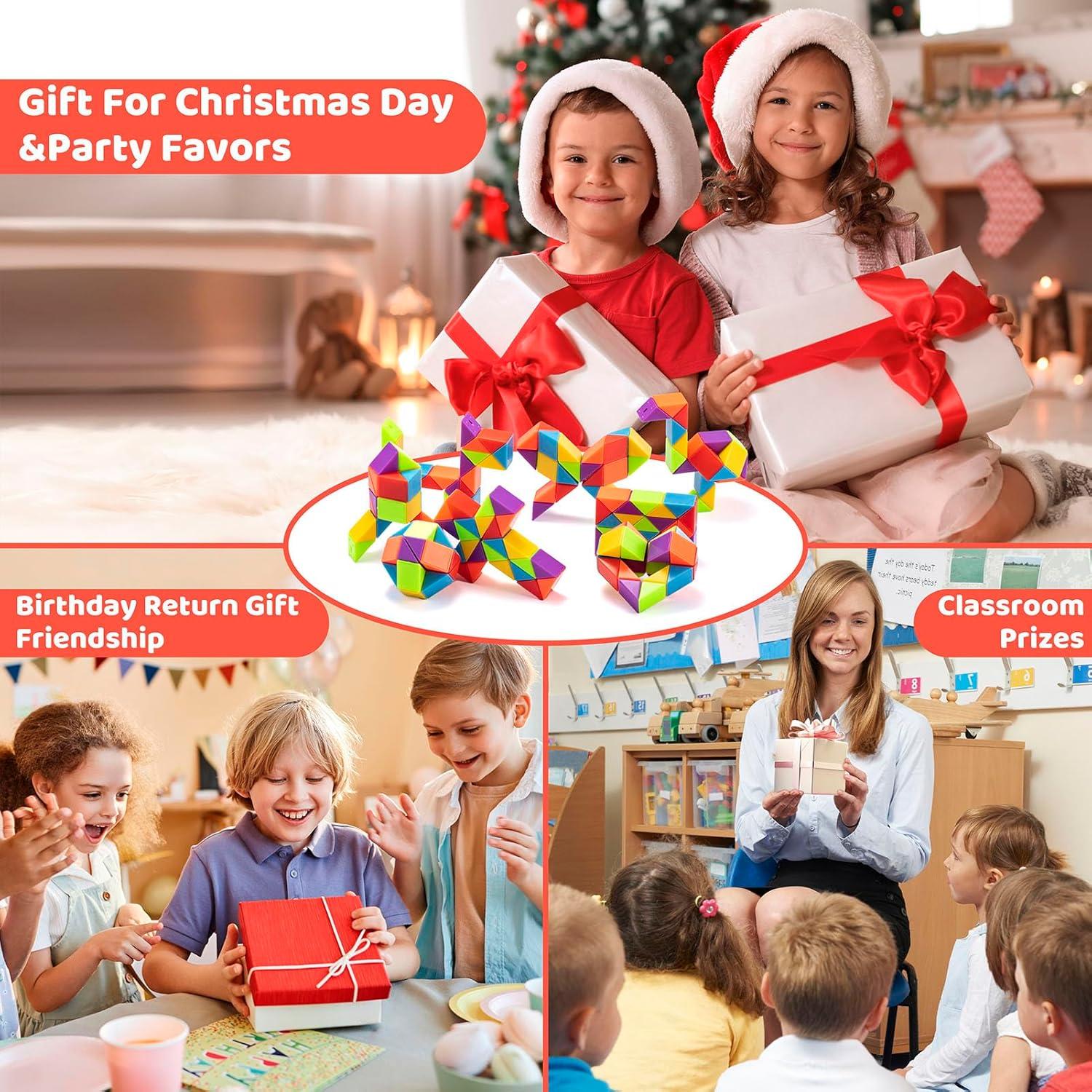 36 Juguetes Antiestrés Cubo de Serpiente Aubrogo 25.4x17.8cm