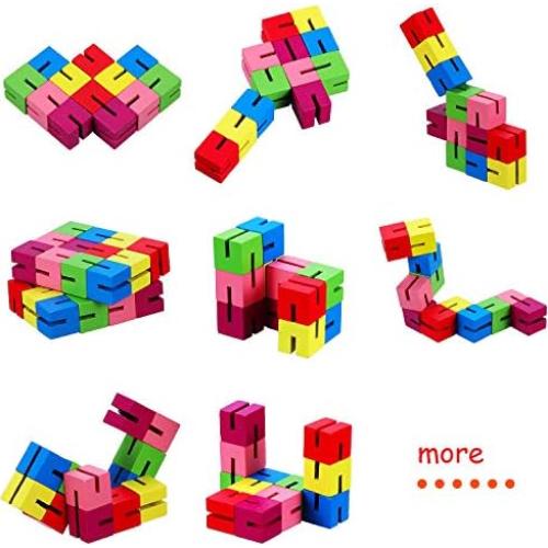 Rompecabezas Antiestrés de Madera Boao 9 Piezas 15.6 cm