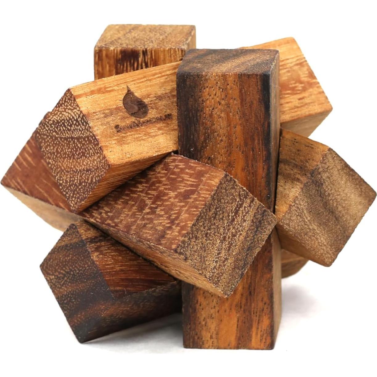 Rompecabezas de Madera SiamMandalay 3D Hecho a Mano 7 cm