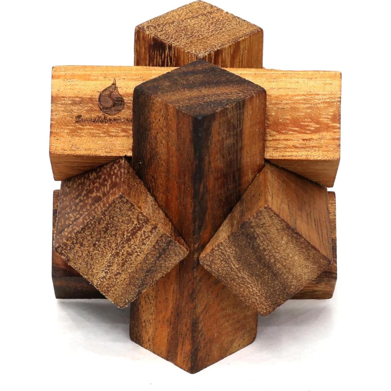 Rompecabezas de Madera SiamMandalay 3D Hecho a Mano 7 cm