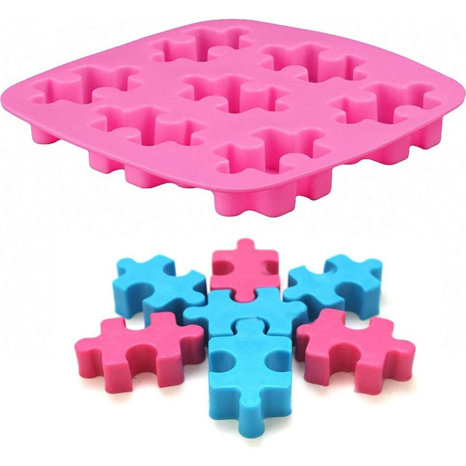 Moldes de Silicona Rosa MoldFun para Chocolates y Jabón - 2 Piezas