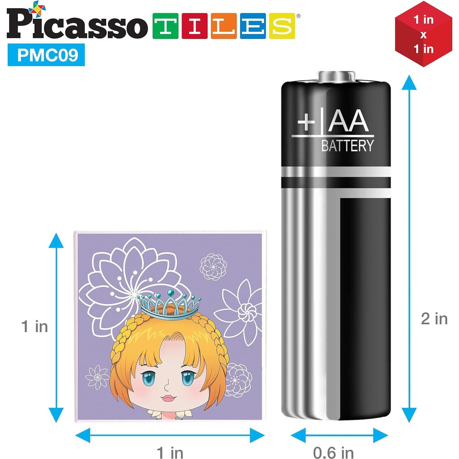 PicassoTiles Cubos Magnéticos de Construcción 9 Piezas PMC09