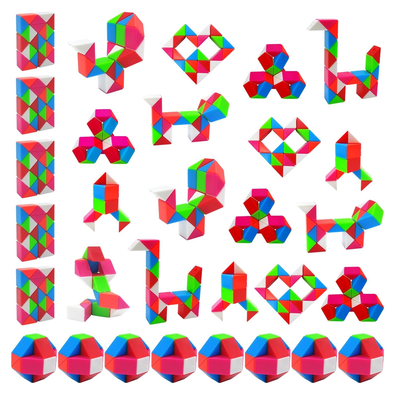 Cubo de Serpiente Fidget Aurbogo - 30 Piezas Multicolor