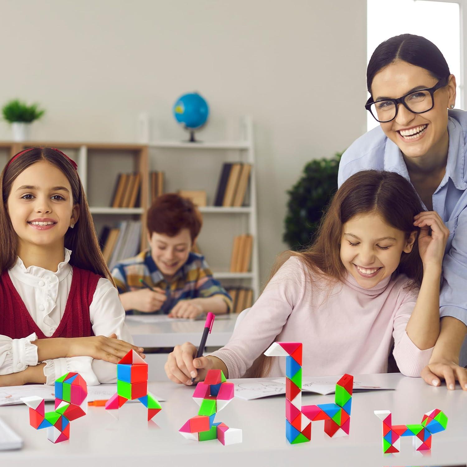 Cubo de Serpiente Fidget Aurbogo - 30 Piezas Multicolor