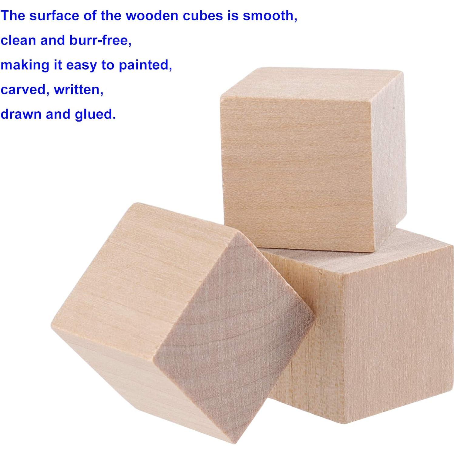 600 Cubos de Madera Natural KOHAND 1.9 cm para Manualidades