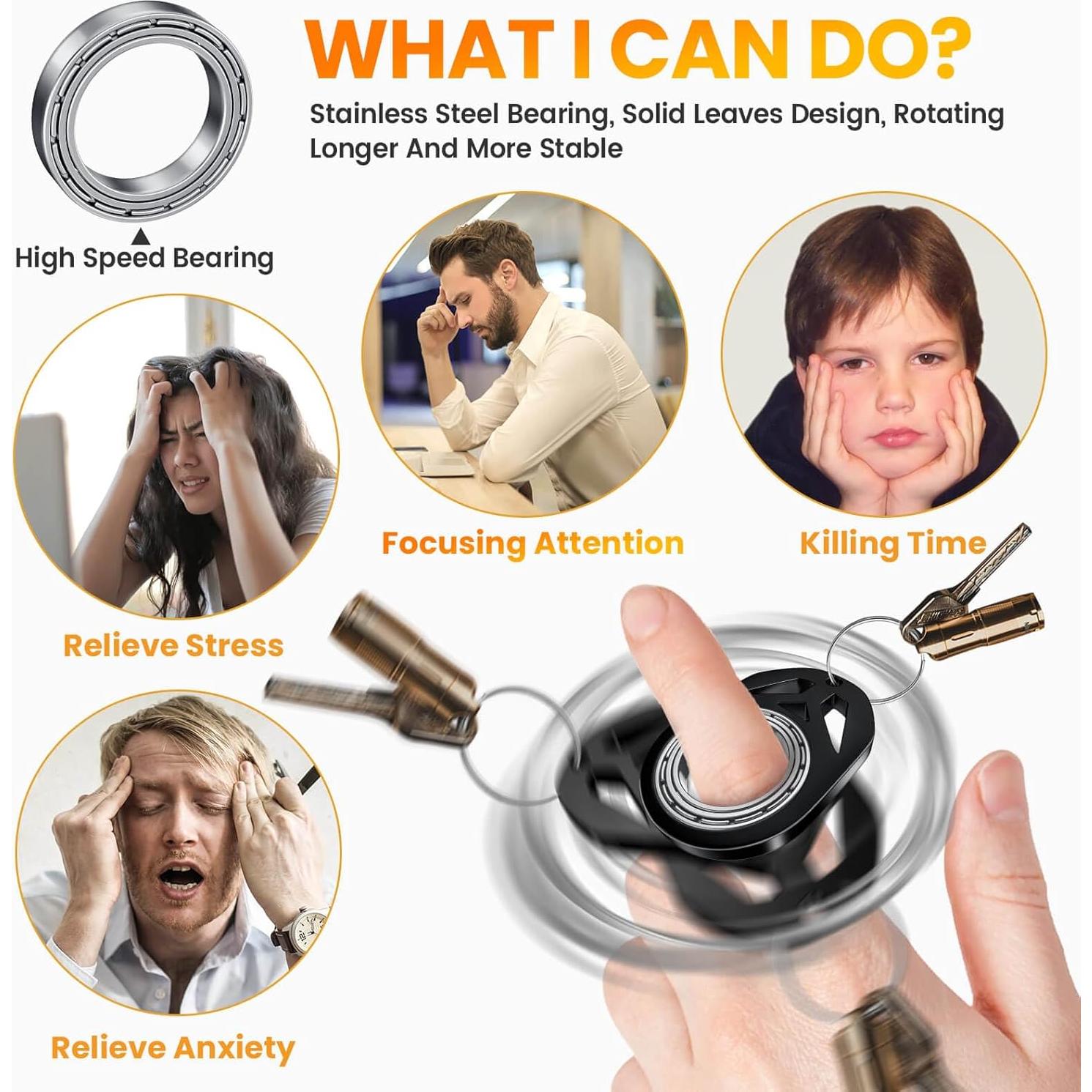 Llave Giratoria de Fidget Metal para Adultos - Alivio de Estrés