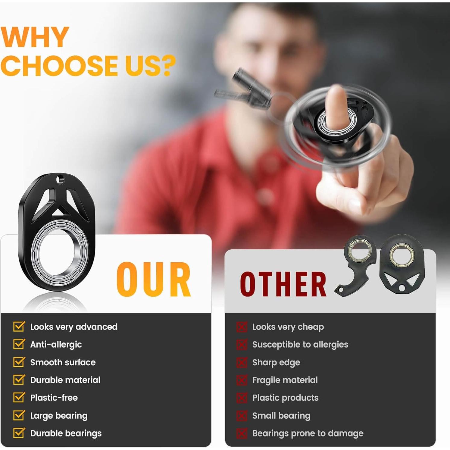 Llave Giratoria de Fidget Metal para Adultos - Alivio de Estrés