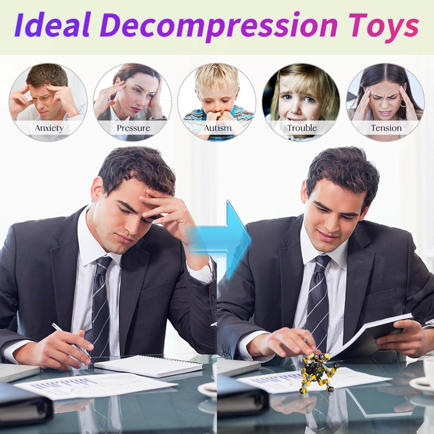 Spinners Antiestrés HIQCGS 9-Pack Juguetes Sensoriales 220g