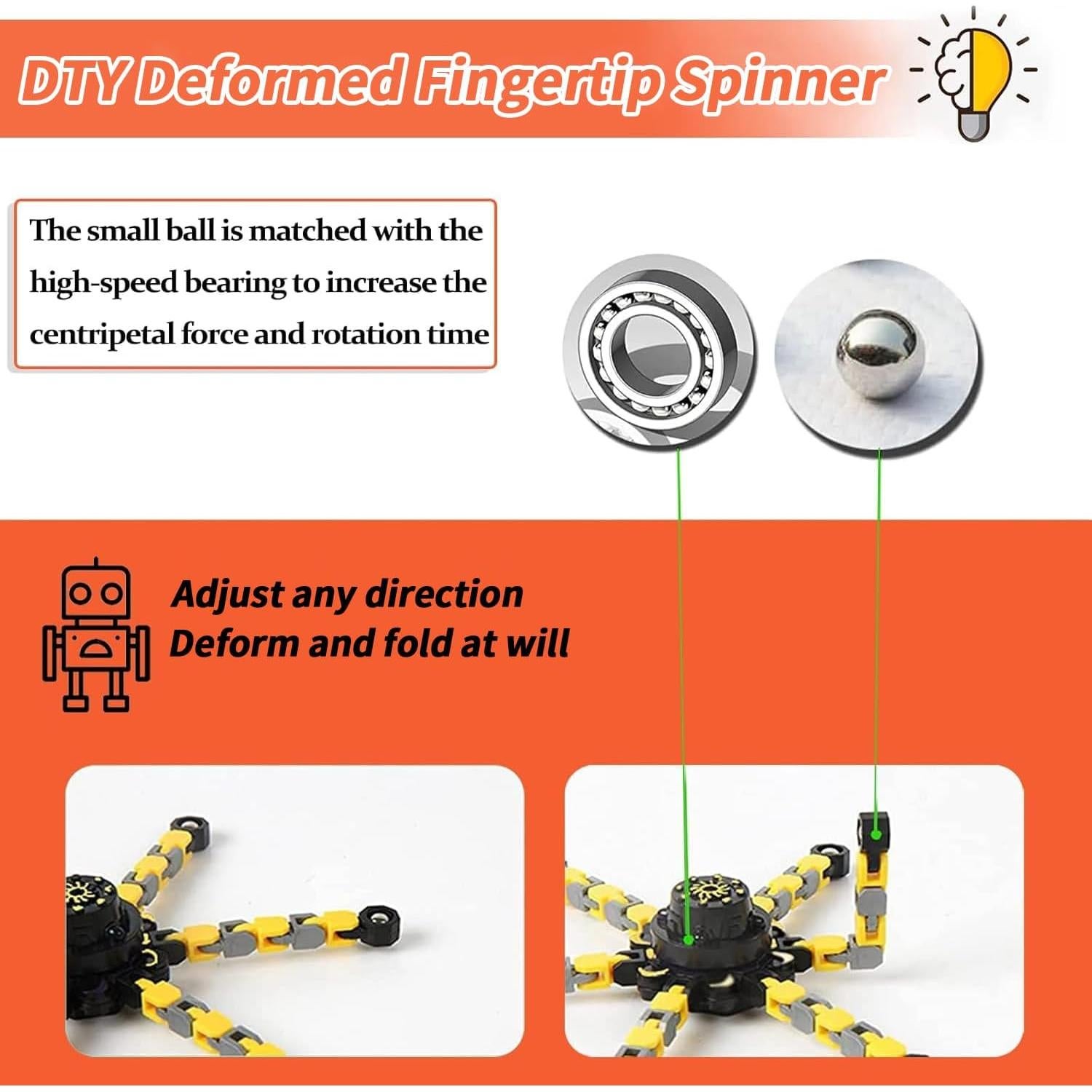 Spinners Antiestrés HIQCGS 9-Pack Juguetes Sensoriales 220g