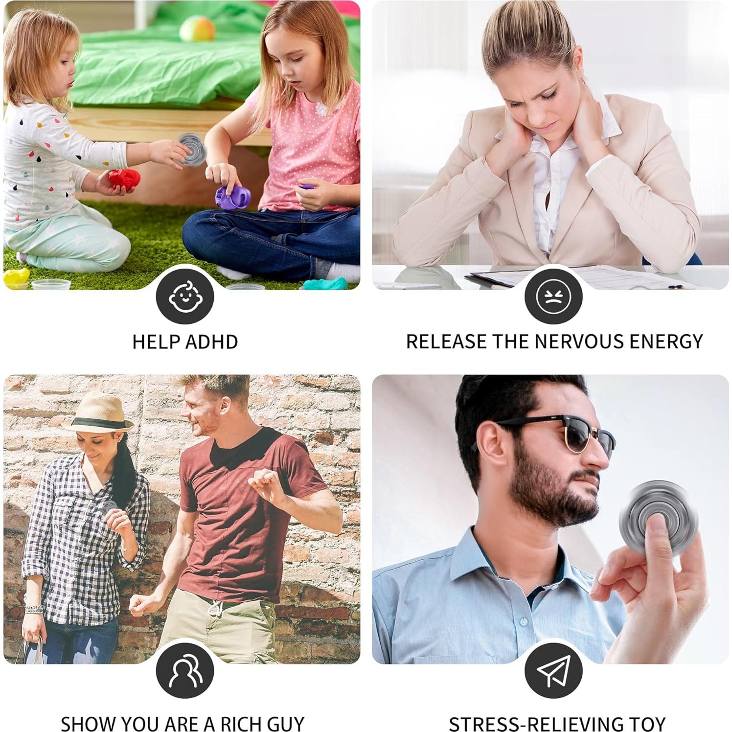 Spinner Antiestrés DjuiinoStar DFS-03 de Zirconio 48mm