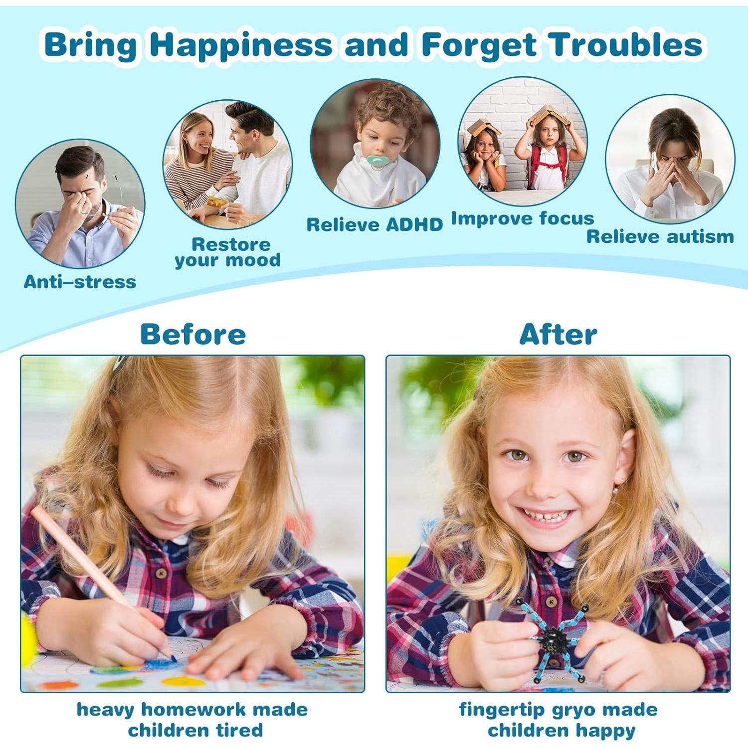 Juguetes Sensoriales Antiestrés Zhanmai 32 Piezas Transformables