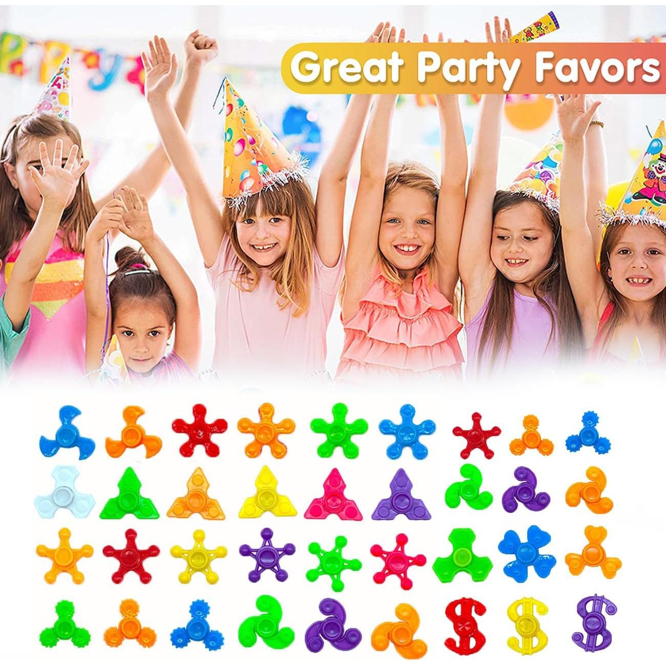 Paquete de 100 Mini Spinners Antiestrés LANQKUISZ - Juguetes para Aliviar Ansiedad