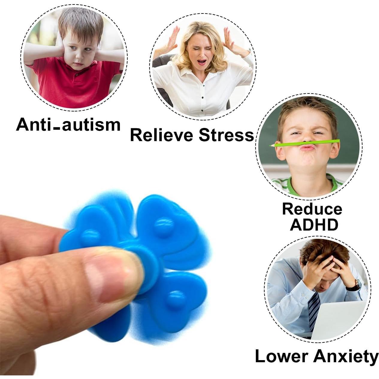 Paquete de 100 Mini Spinners Antiestrés LANQKUISZ - Juguetes para Aliviar Ansiedad