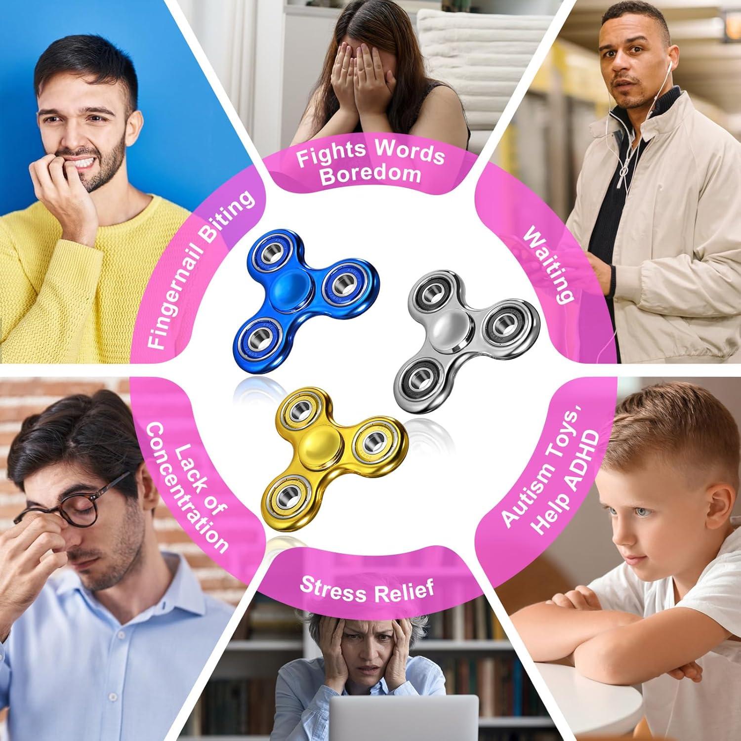 Spinner Antiestrés SCIONE 3 Piezas para Niños y Adultos