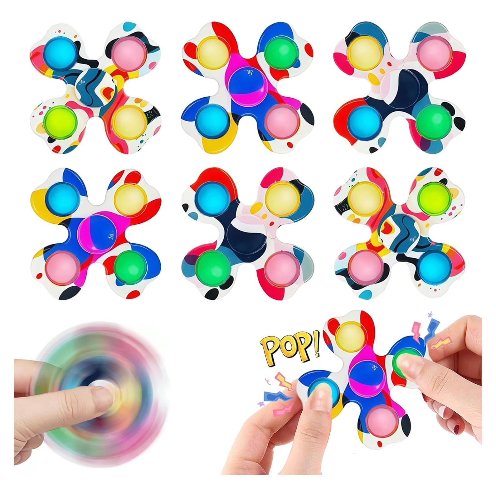 Fidget Spinner Sezua - Paquete de 6 Spinners Alivio Estrés