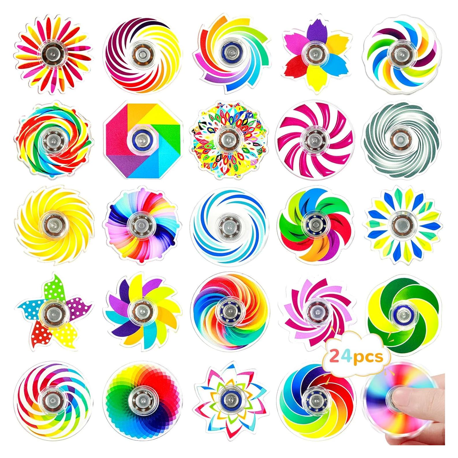 SCIONE 24 Mini Juguetes Spinner Antiestrés para Niños y Adultos