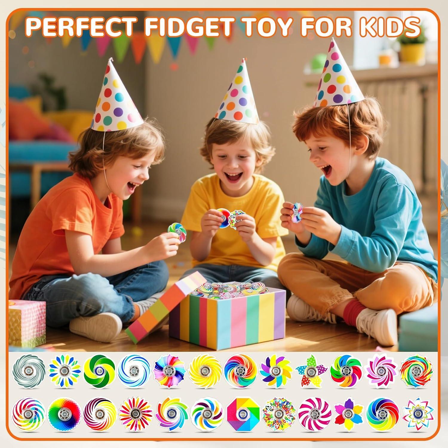 SCIONE 24 Mini Juguetes Spinner Antiestrés para Niños y Adultos