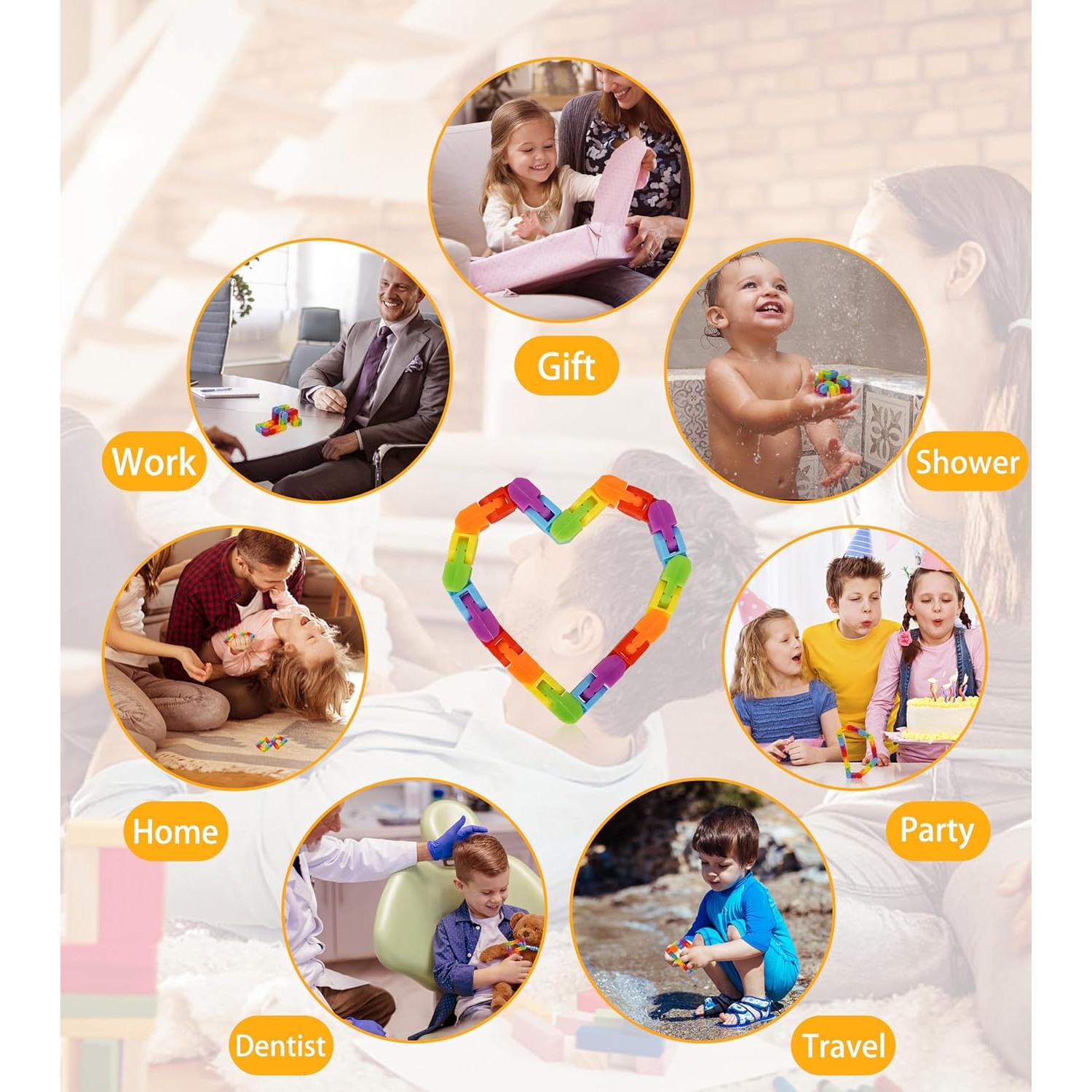 Ganowo 30 Juguetes Antiestrés Pistas Locas Color Arcoíris