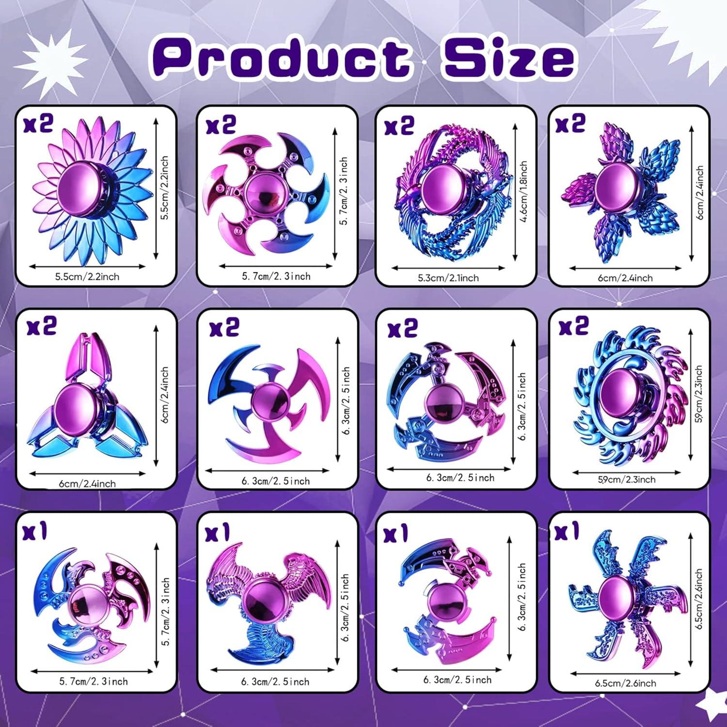 20 Spinners Antiestrés PROUNDLION para Niños y Adultos