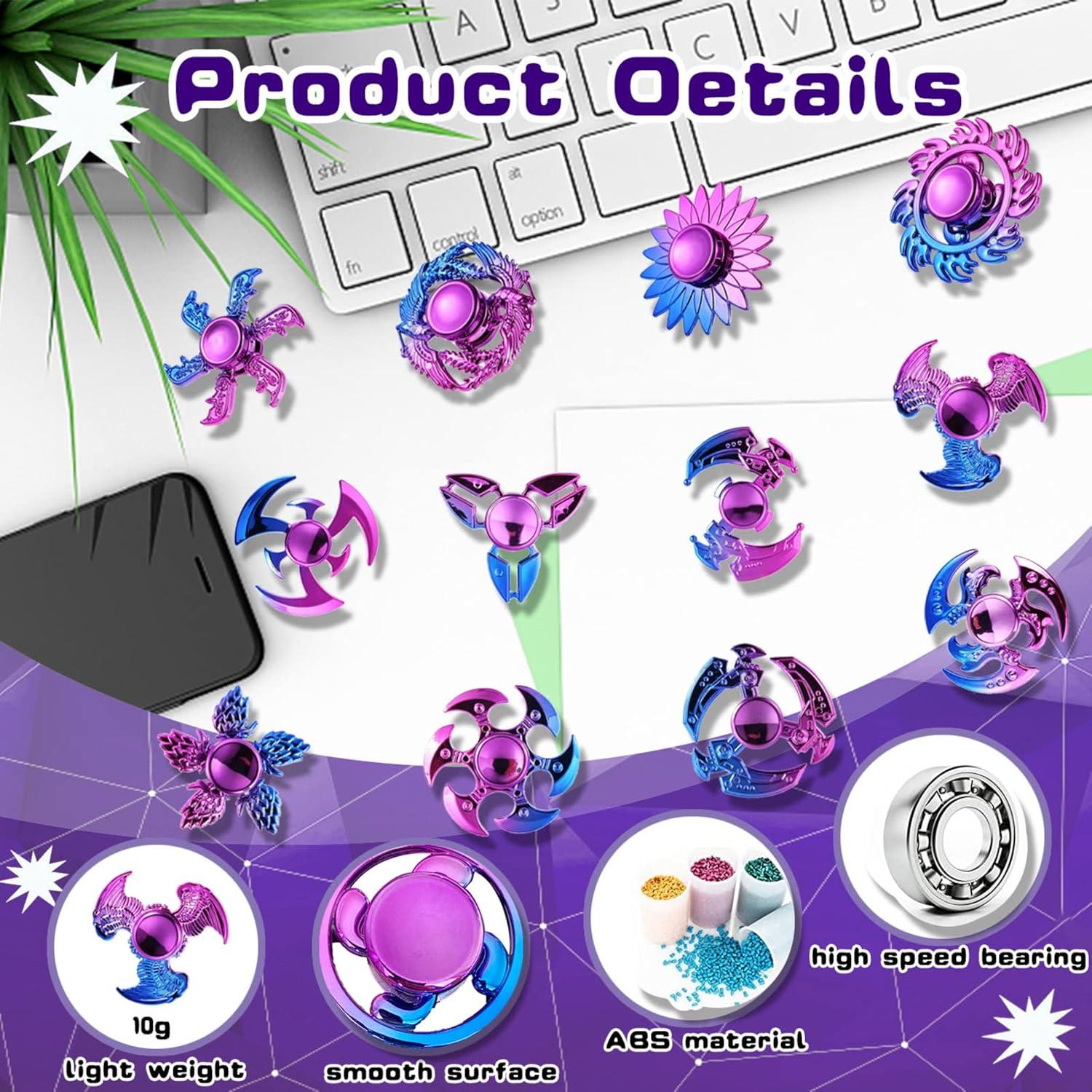 20 Spinners Antiestrés PROUNDLION para Niños y Adultos