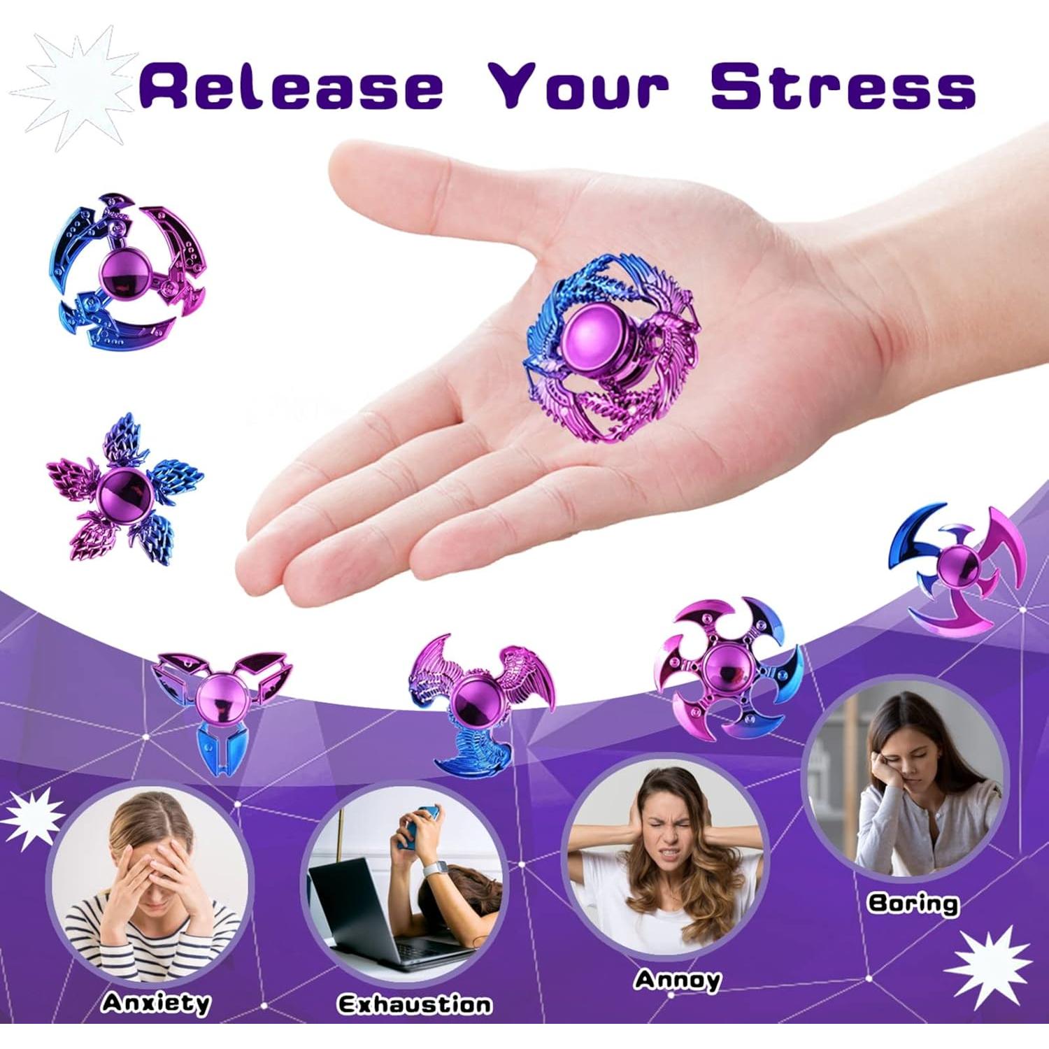 20 Spinners Antiestrés PROUNDLION para Niños y Adultos