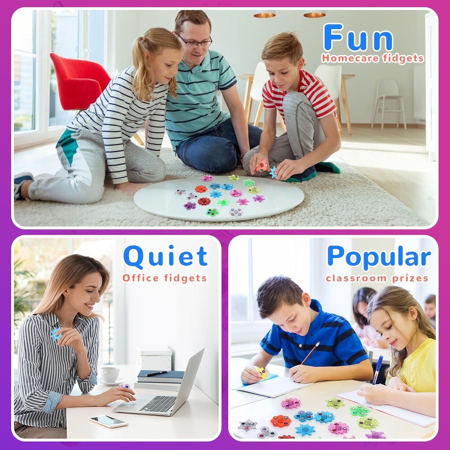 SCIONE 24 Mini Spinners Antiestrés para Niños y Adultos